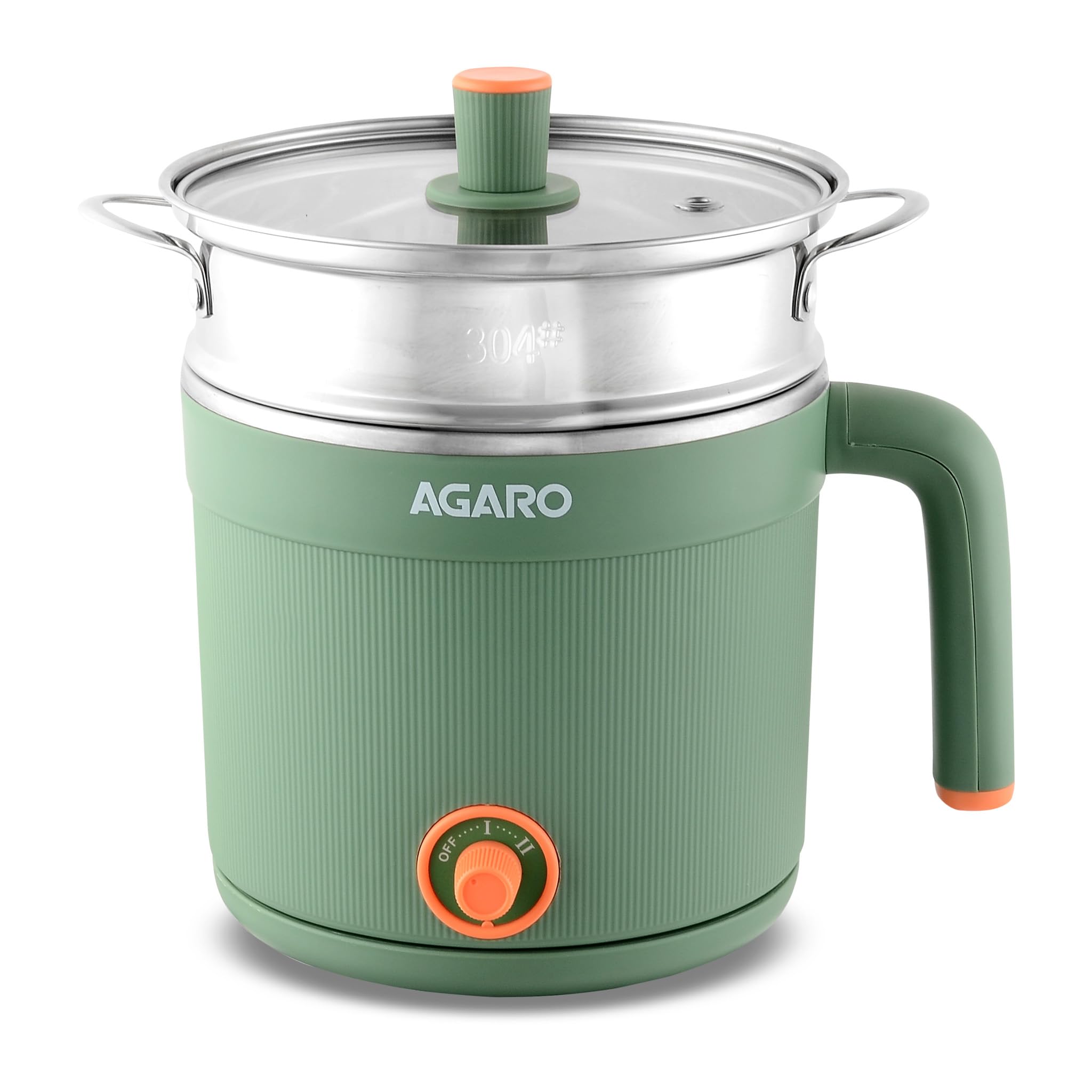 AGARO Regency Multi Cook Kettle With Steamer, 1.2L Inner Pot, Double  Layered Body, Variable Temperature Settings, Wide Mouth, Boiling, Steaming,  Tea, Coffee, Egg, Vegetable Boiling, 600W, Sea Green : Amazon.in: Home &